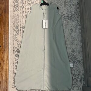 Light Gray/Green Sleeveless Sleep Sack Wearable Blanket